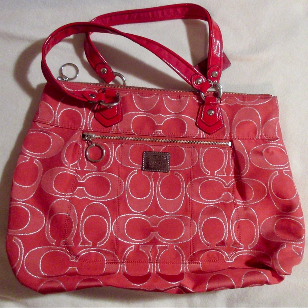 Coach Signature Red Tote